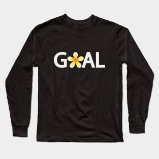 Life goal is to be happy artistic design Long Sleeve T-Shirt